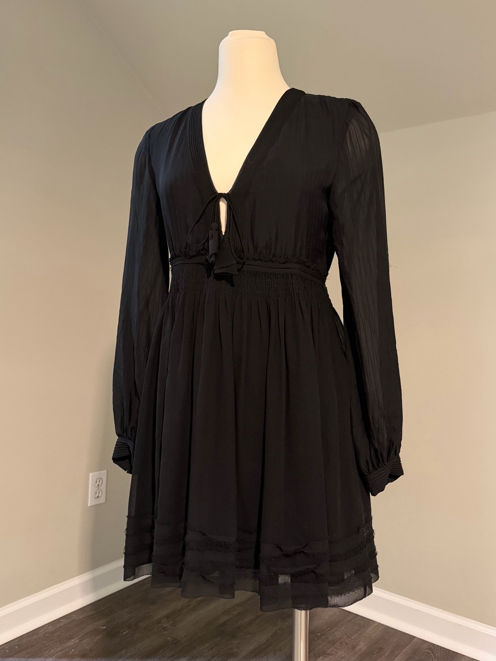 Calypso St. Barth Silk Tissa Dress - Raw Edge, Chiffon, Ethereal, Boho, Romantic